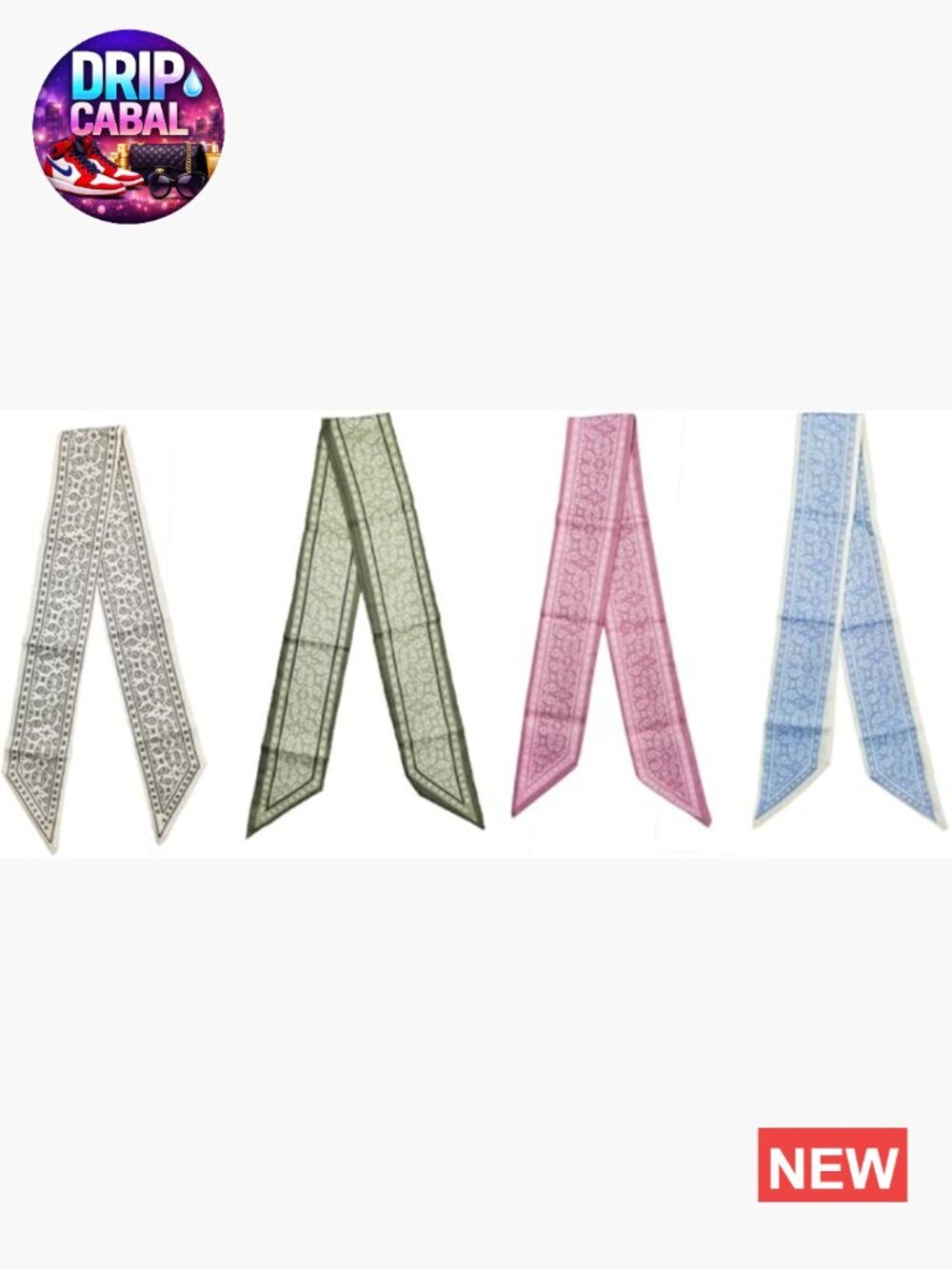 Square Satin Scarves, Multifunctional Boho Headbands Hair Scarfs